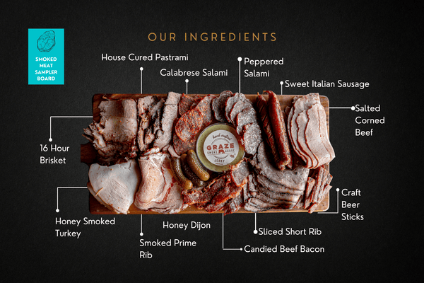 SMOKED MEATS & CHARCUTERIE COMBO BOARD - Graze jerky