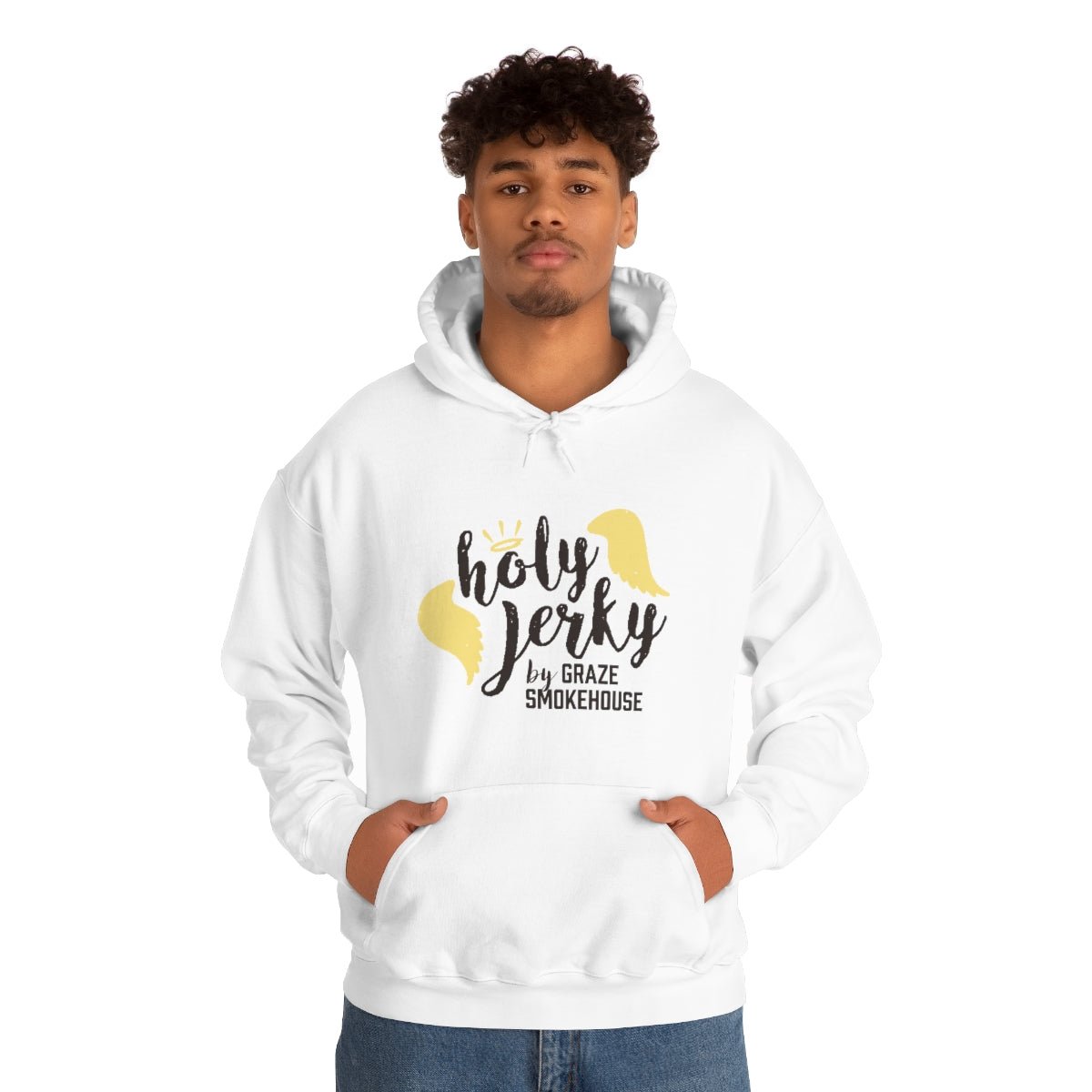 Holy Jerky Hoodie White - Graze jerky