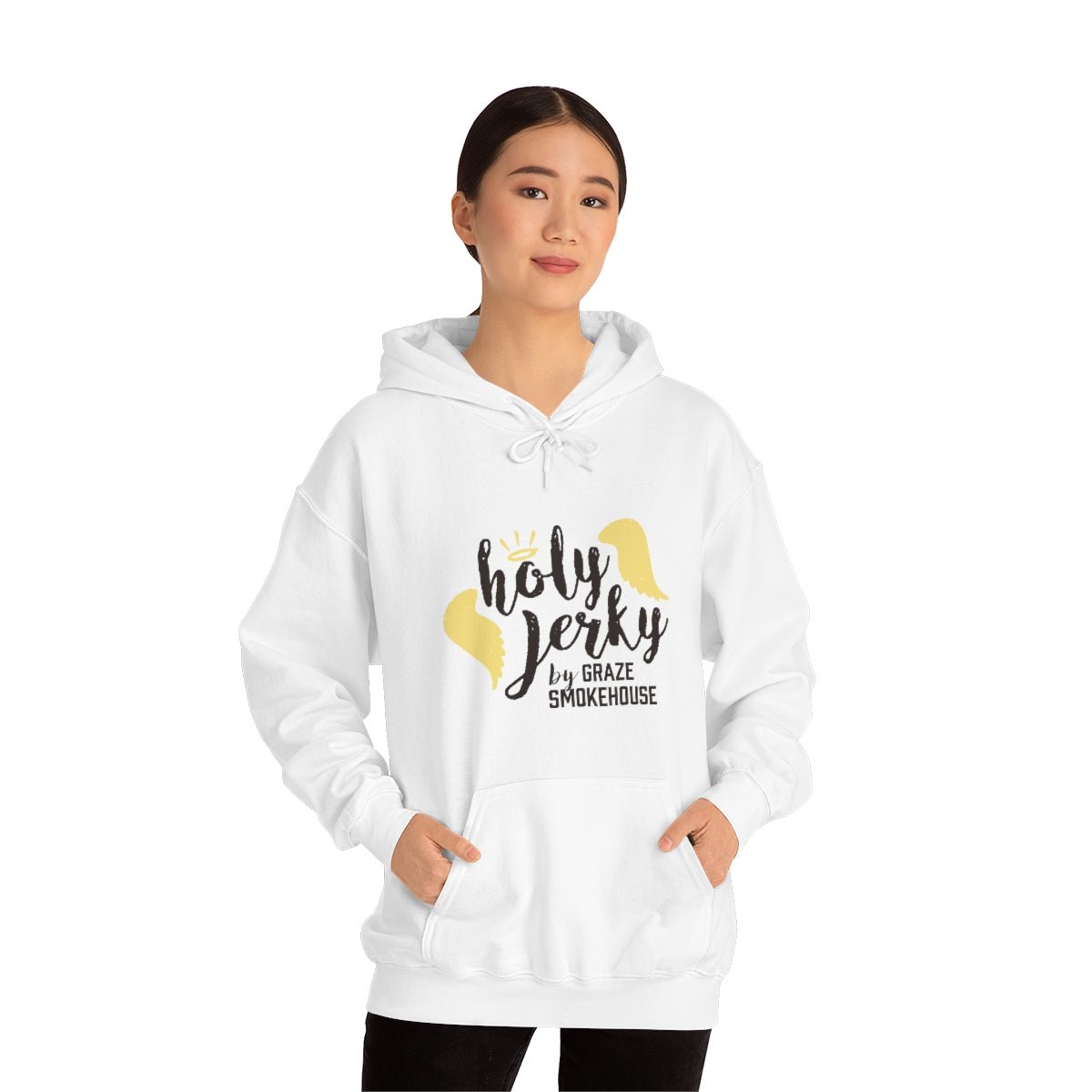 Holy Jerky Hoodie White - Graze jerky