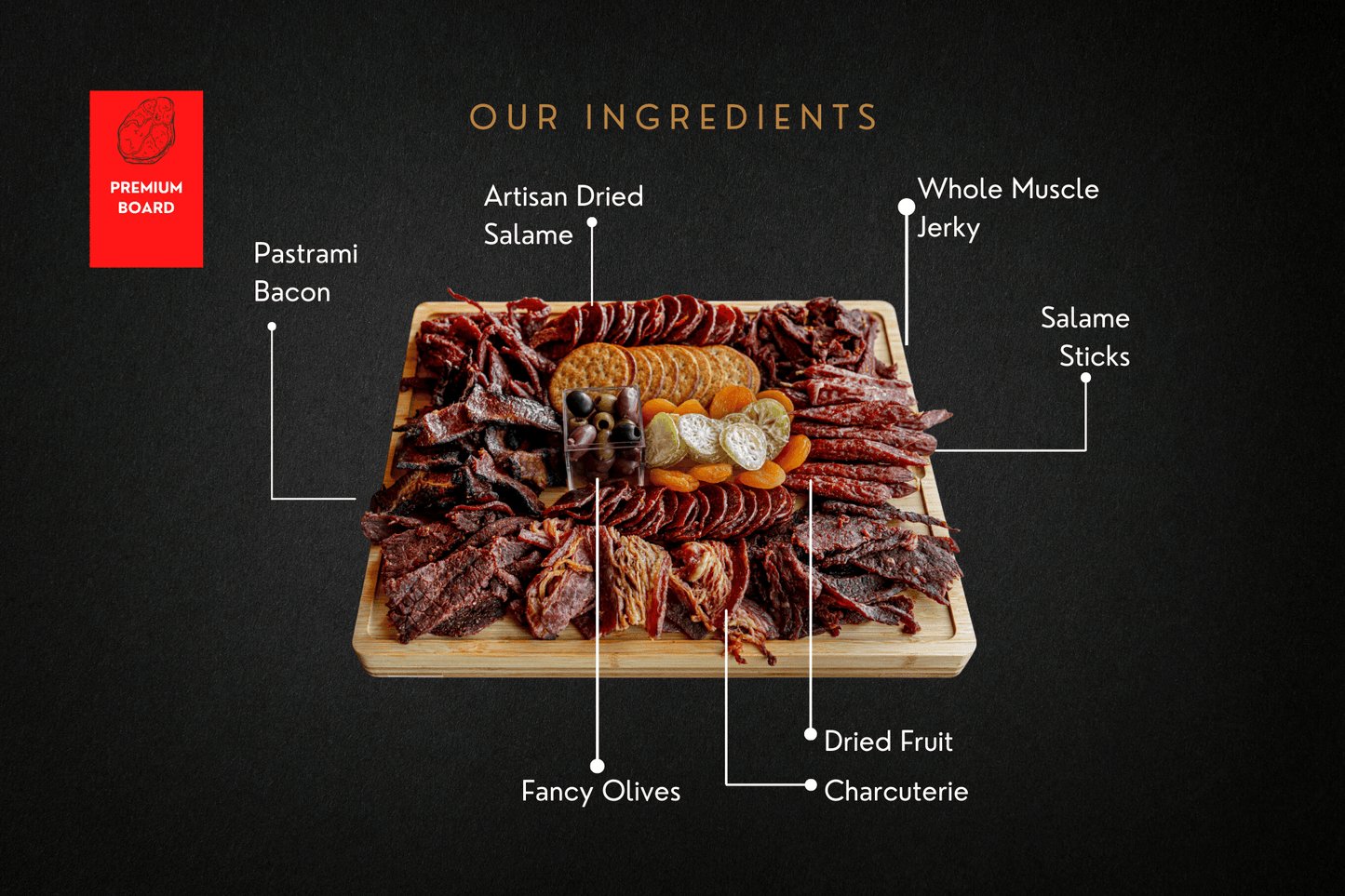 PREMIUM CHARCUTERIE BOARD - Graze jerky