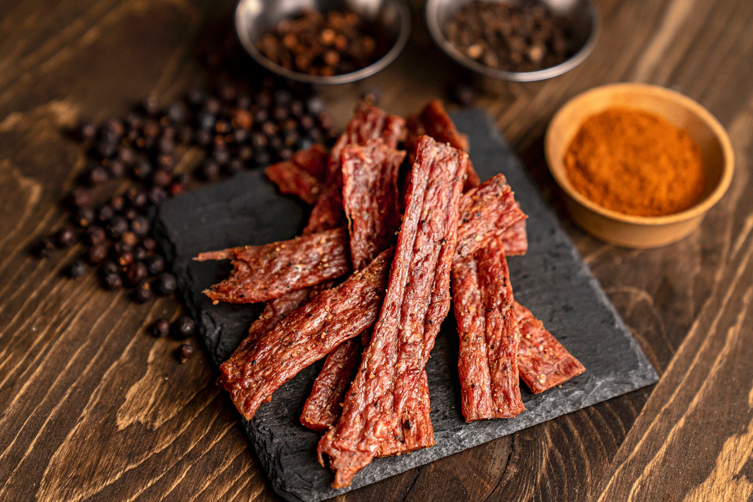 SMOKED PASTRAMI STRIPS (1/4 lb.) - Graze jerky